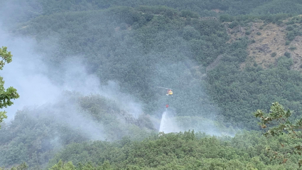 Imagen del incendio en Hervás