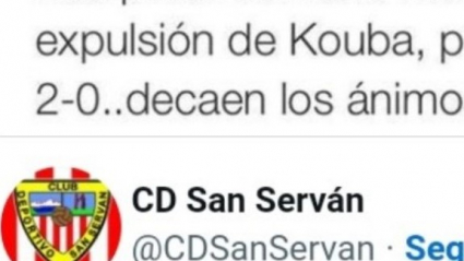 Twitter del CD San Serván