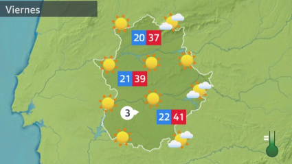 Mapa de tiempo previsto para el viernes 22 de julio