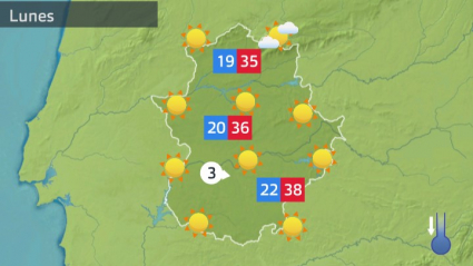 Mapa de tiempo previsto para el martes 26 de julio