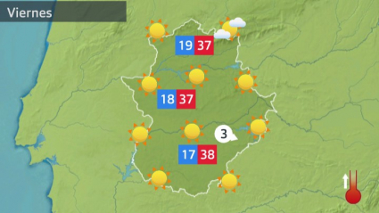 Mapa de tiempo previsto para el viernes 29 de julio