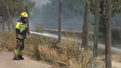 Controlado el incendio en Cáceres