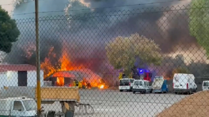 Incendio el prado de Mérida