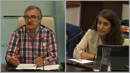 Antonio Cabezas e Irene de Miguel en la Asamblea