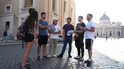 Estudiantes Erasmus en Roma.