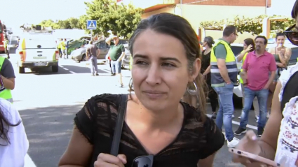 Irene de Miguel en la tractorada