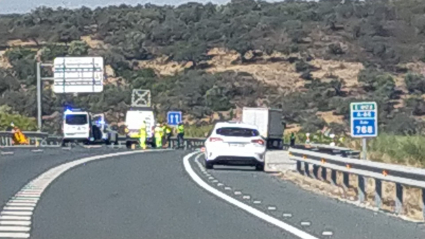 Accidente en la A-66 en El Ronquillo