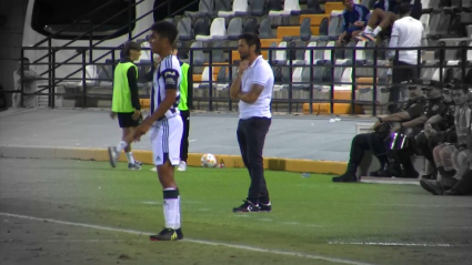 Isaac Jové en su último partido en el Nuevo Vivero