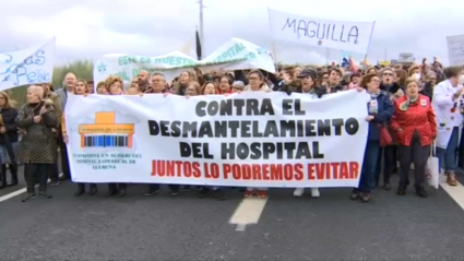 Protesta hospital de Llerena