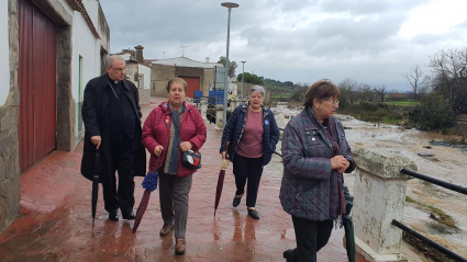 Celso Morga en La Roca de la Sierra tras las inundaciones
