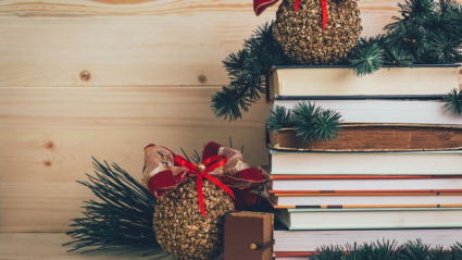 libros con ambiente navideño
