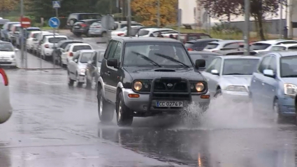 Balsas de agua por la lluvia en Cáceres