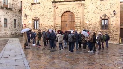 turistas en Cáceres