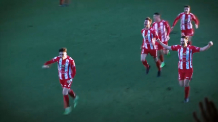 Marckus celebra el gol ante el Coria