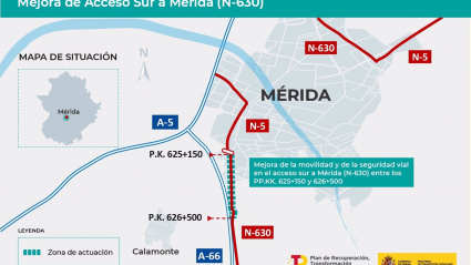 Proyecto de acceso sur a Mérida por la N-630