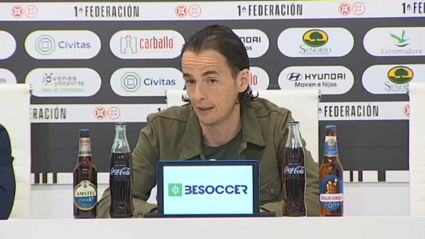 David Tenorio en su primera rueda de prensa en el Badajoz