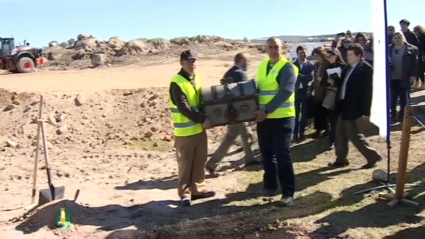 Primera piedra de la fábrica de diamantes de Trujillo