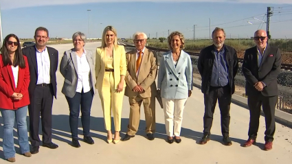 Visita de la ministra de cohesión territorial de Portugal a la terminal ferroviaria 