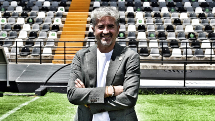Gudi, nuevo director deportivo del CD Badajoz, en el Nuevo Vivero.
