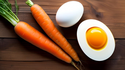 Huevos y zanahoria
