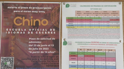 Chino en la Escuela de Idiomas de Cáceres