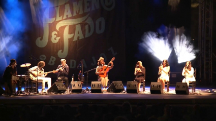 Concierto de Lin Cortés durante el Festival de Flamenco y Fado de Badajoz