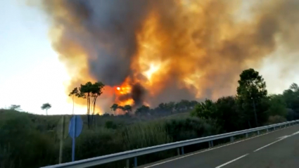 Incendio en la zona de Collado de la Vera y Jaraíz