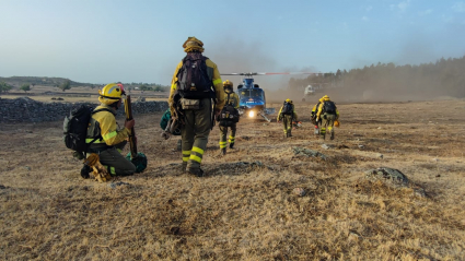 Bomberos forestales en Valencia de Alcántara