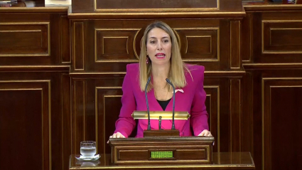 María Guardiola en el Senado