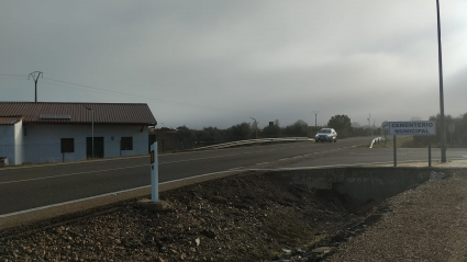 Lugar del accidente en Villanueva de la Serena