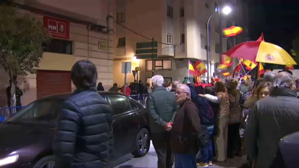 Protesta contra la amnistía en Badajoz