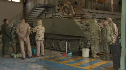 Militares ucranianos reciben formación en Badajoz
