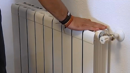 Calefactor en una vivienda. 