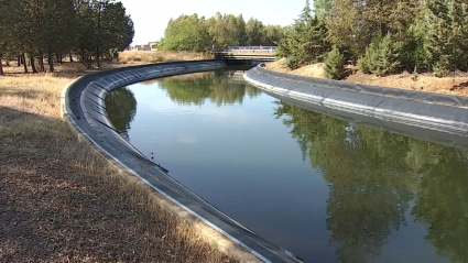 Riego en el Canal de Orellana