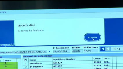Programa informático que elige por sorteo a los integrantes de las mesas electorales