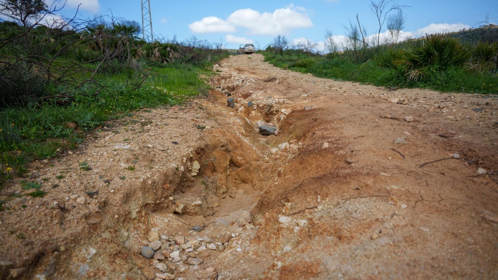 Caminos en mal estado tras las borrascas del mes de enero