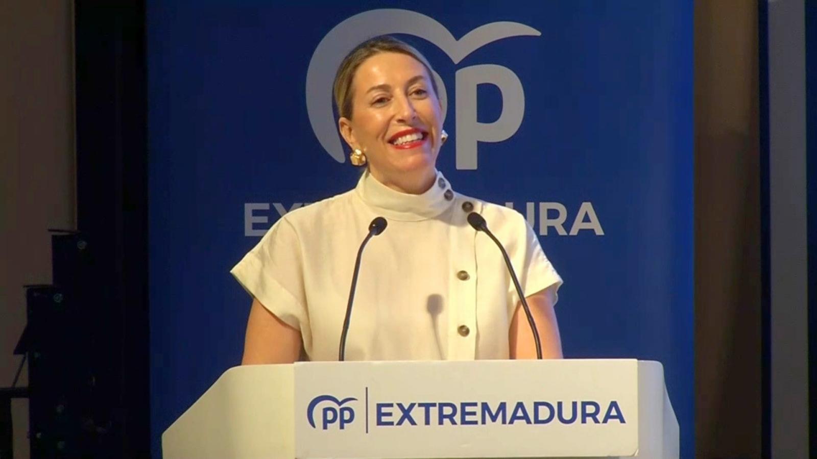 La presidenta del Partido Popular de Extremadura, María Guardiola