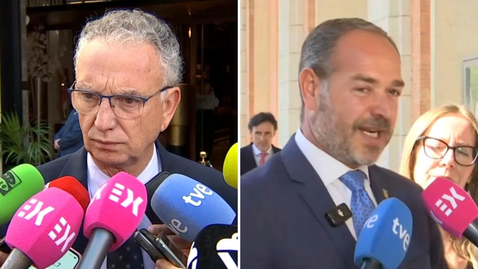 José Luis Quintana, delegado del Gobierno en Extremadura y Francisco Ramírez, consejero de Infraestructuras de la Junta de Extremadura