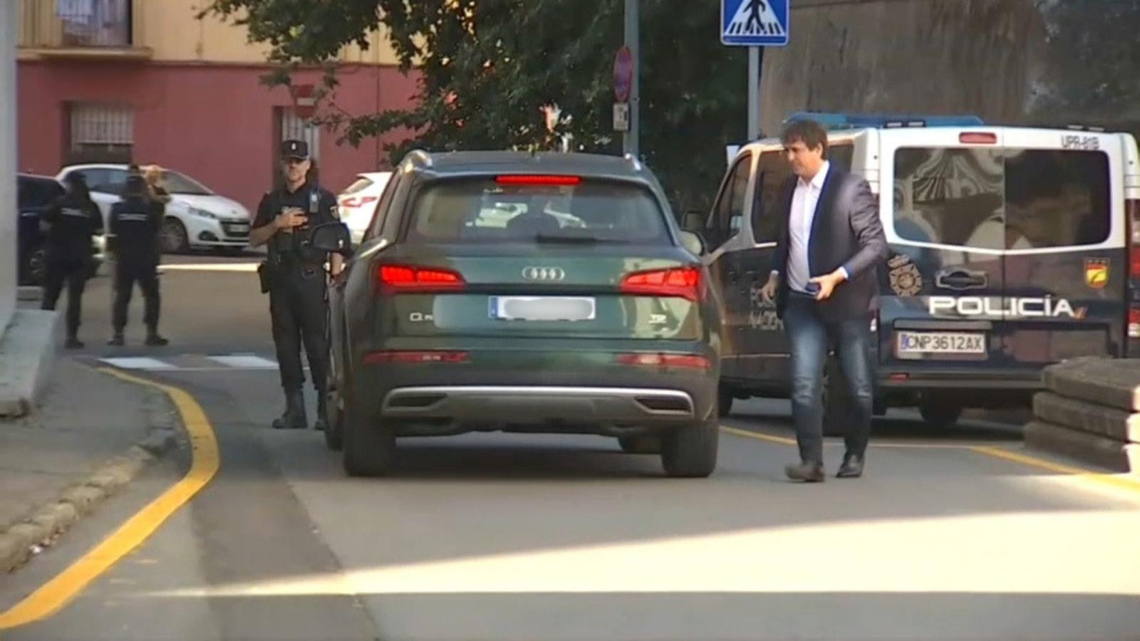Llegada a la Audiencia Provincial de David Sánchez, hermano del presidente del Gobierno