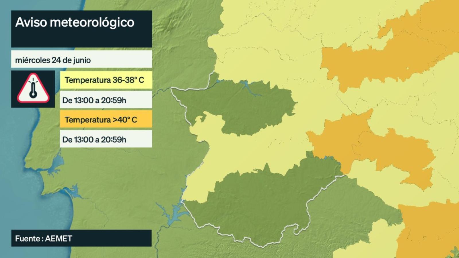 Las temperaturas comienzan a bajar este miércoles