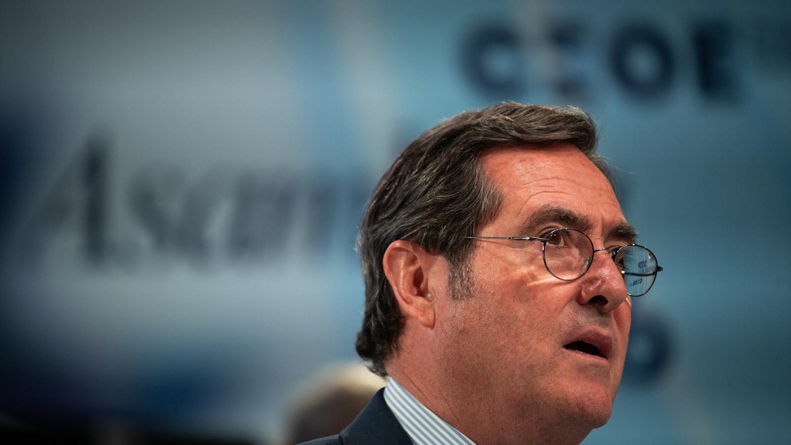 El presidente de la CEOE, Antonio Garamendi