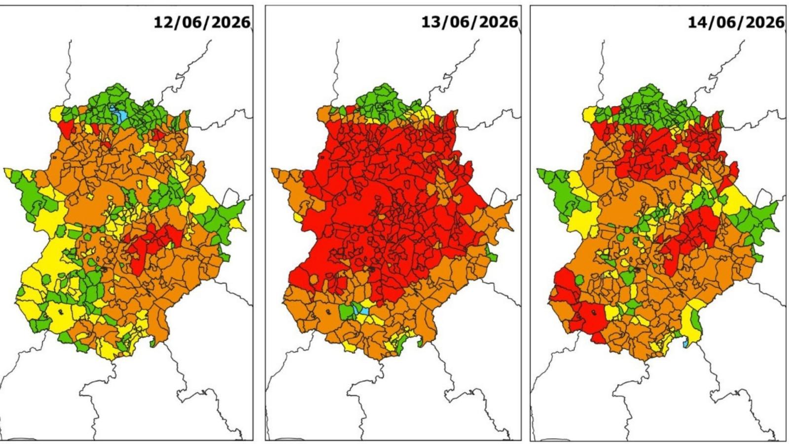 Mapa. Riesgo de Incendios. Infoex