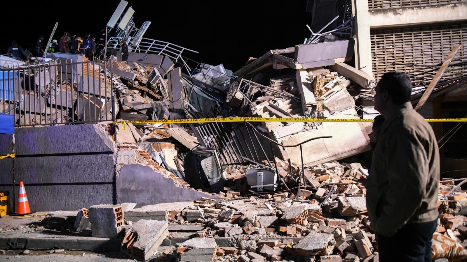 Ruinas de un edificio destruido tras el terremoto registrado en Caracas, Venezuela