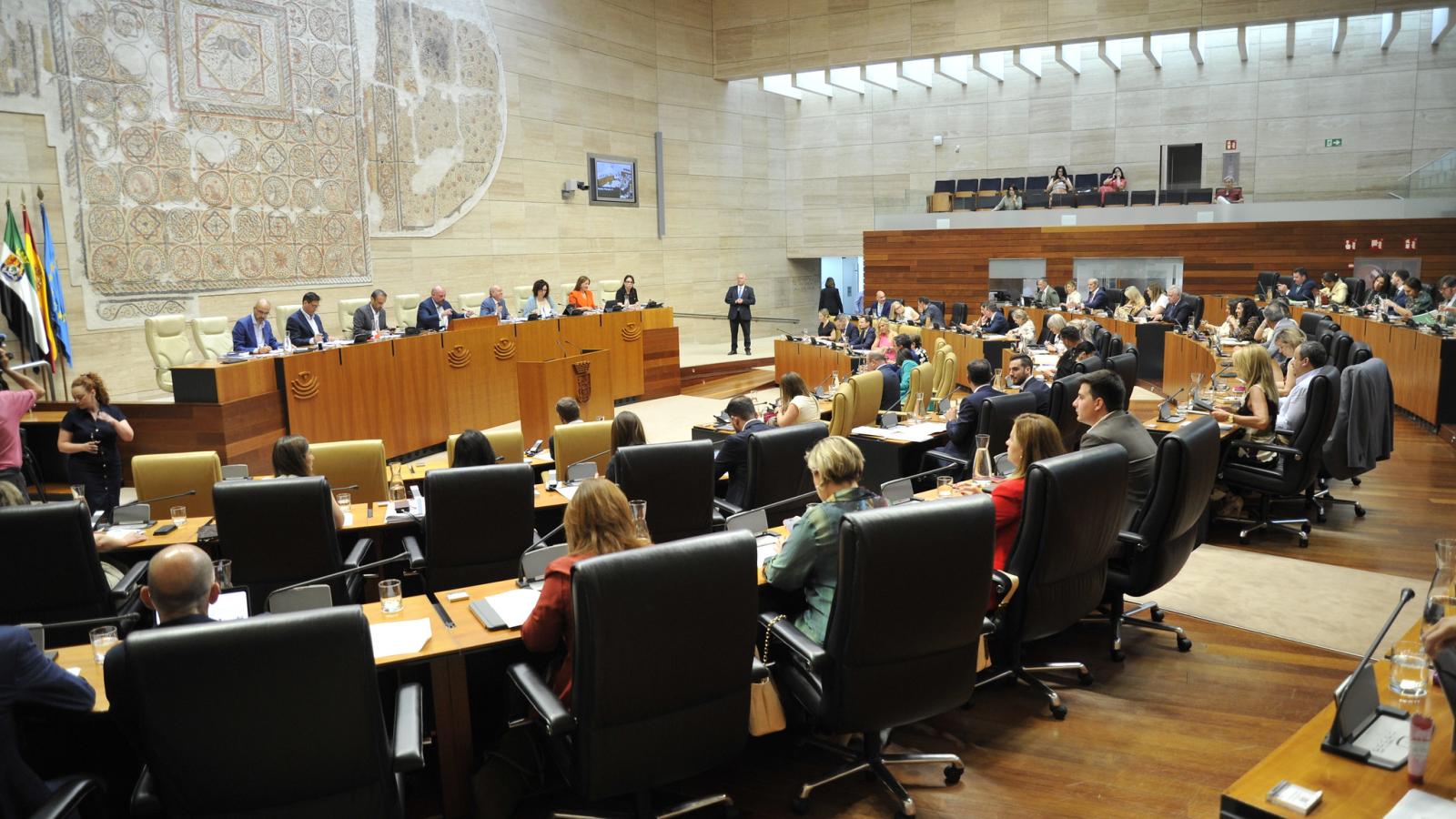 Sesión plenaria en la Asamblea de Extremadura