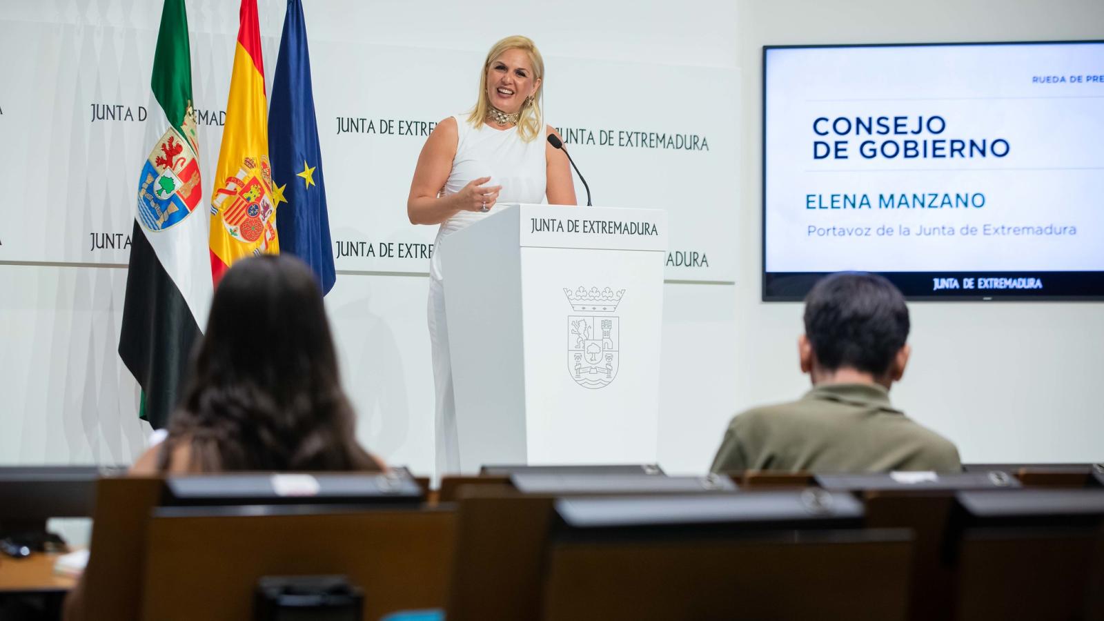 Elena Manzano, portavoz de la Junta de Extremadura