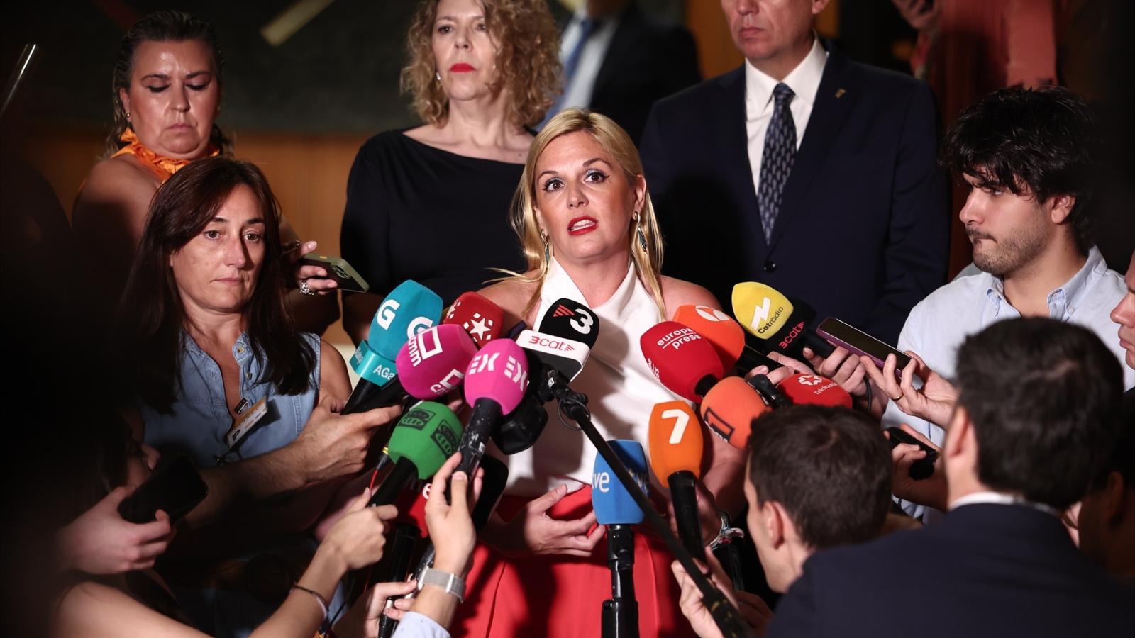 La Consejera de Hacienda de Extremadura, Elena Manzano, atiende a los medios después de una reunión del Consejo de Política Fiscal y Financiera (CPFF) en el Ministerio de Hacienda, a 6 de julio de 2026, en Madrid (España)