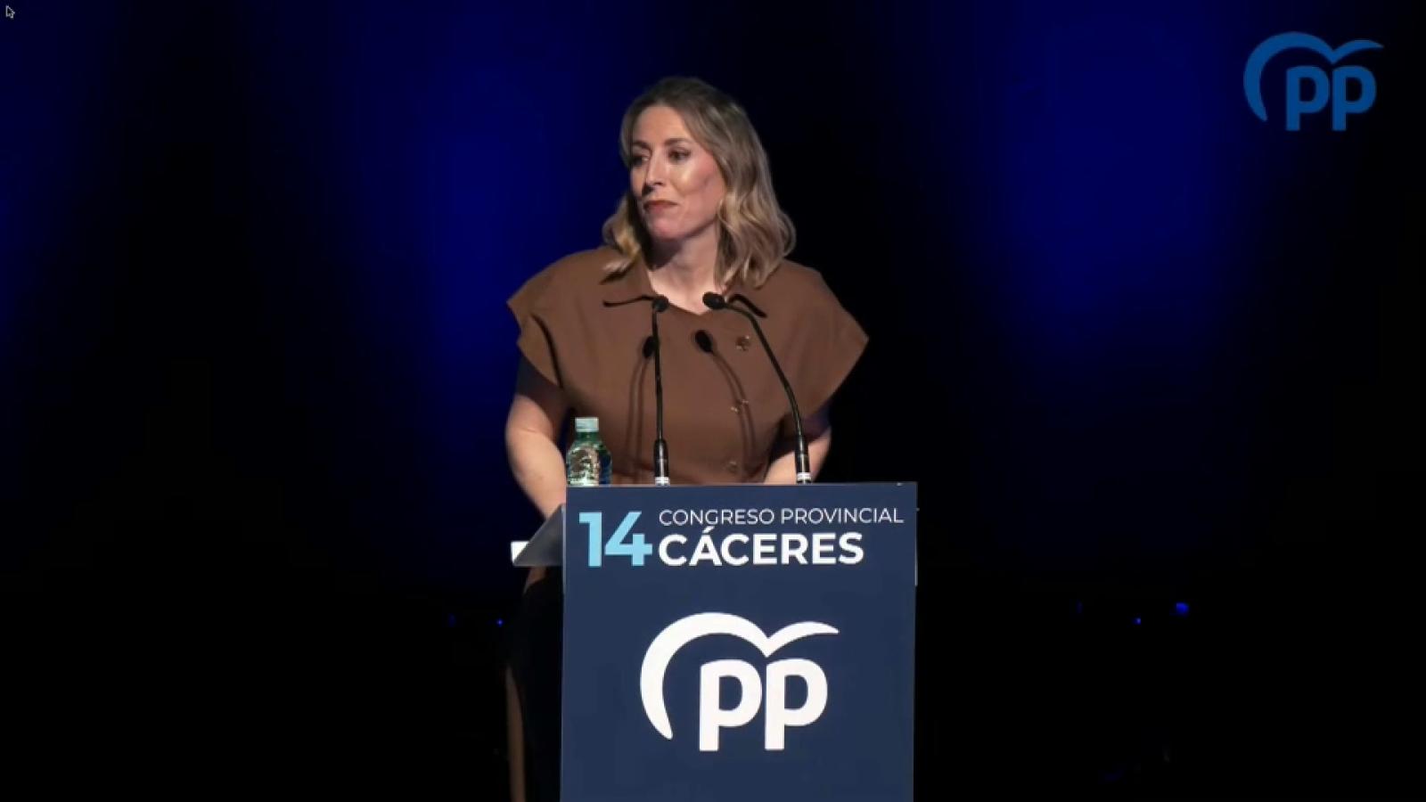María Guardiola llama al PP a extender el "cambio" a toda Extremadura en las municipales de 2027