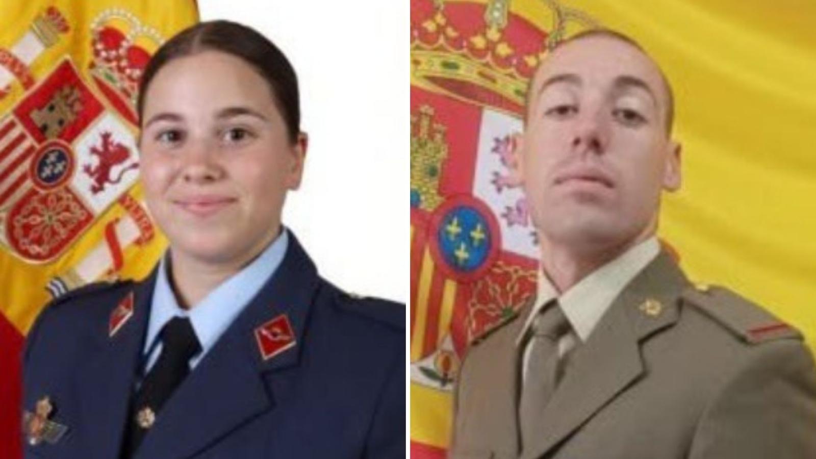la soldado Claudia López Cordero (Ala 23) y el soldado Ismael Sánchez Monroy (Segunda Compañía del Primer Batallón del Regimiento de Infantería Saboya nº 6)