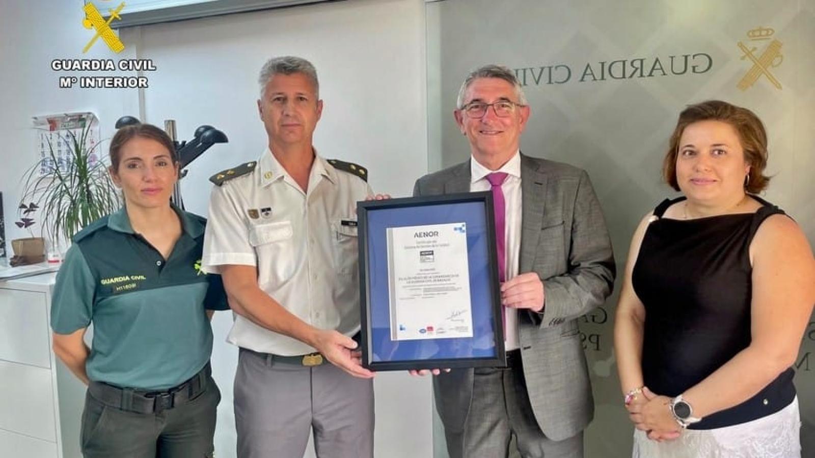 La Comandancia de la Guardia Civil de Badajoz logra la certificación AENOR para su sistema sanitario