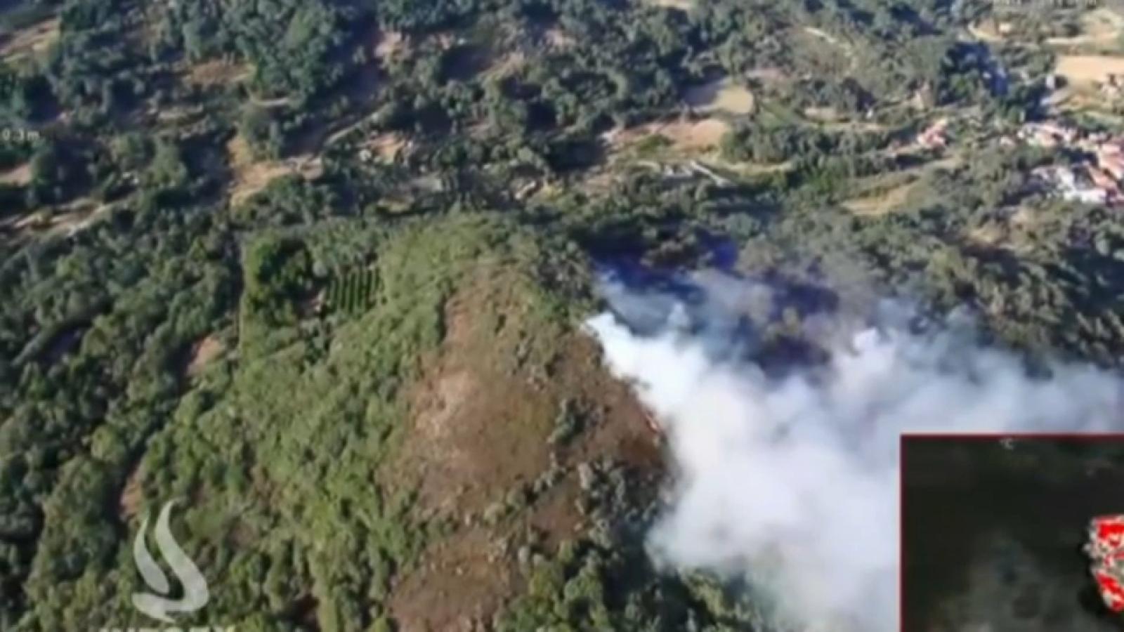 Incendio forestal en Cuacos de Yuste